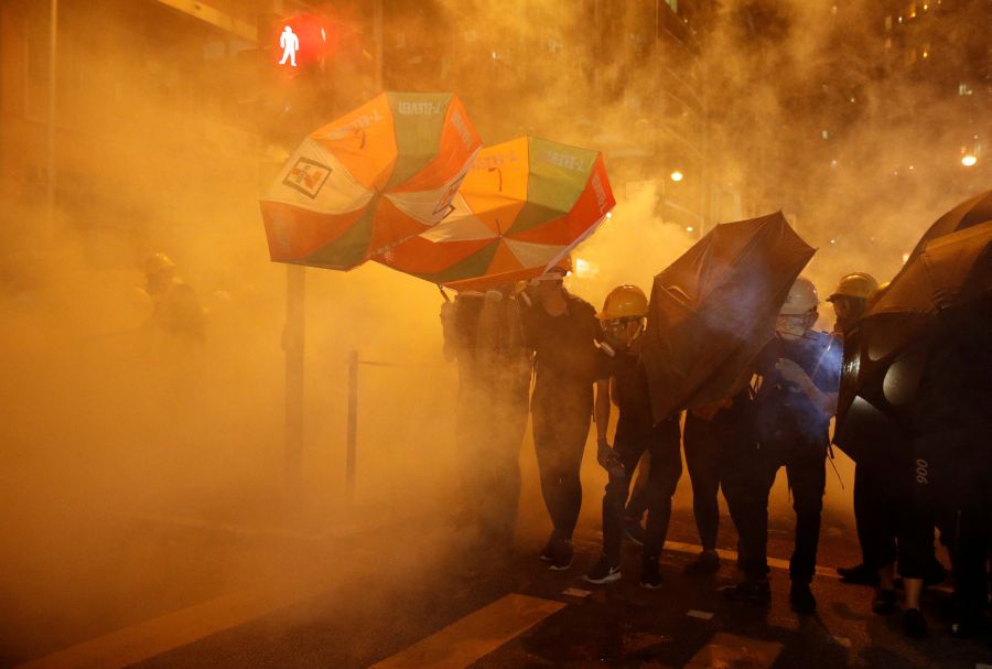 Hong Kong protests planned for mob-attack subway as bank warns of economic fallout